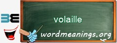 WordMeaning blackboard for volaille